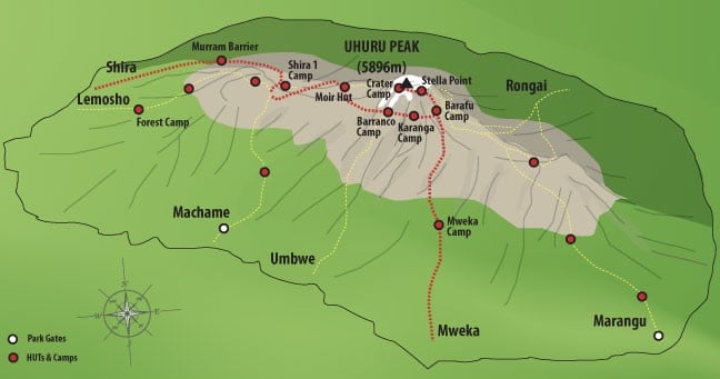 8 Days Kilimanjaro - Lemosho Route